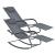 Set 2 scaune balansoar gradina Caracena DG gri inchis [en.casa] HausGarden Leisure