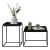 Masuta cafea Olivia set 2 buc masuri diferite cu tava detasabila negru mat [en.casa] HausGarden Leisure