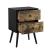 [en.casa]® Masuta Amalia cu sertare, 60 x 40 x 29,5 cm, PAL/lemn, 10Kg, dreptunghiulara, efect lemn/negru HausGarden Leisure