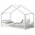 Pat copii Colibri design casuta alb [en.casa] HausGarden Leisure
