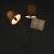 Lampadar Treviso 3 x E14 maro negru gri [lux.pro] HausGarden Leisure