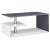 Masuta cafea Orbital alb/gri inchis [en.casa] HausGarden Leisure