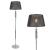 Lampa podea Lingen 1 x E27 metal/tesatura crom/gri [lux.pro] HausGarden Leisure