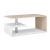 Masuta cafea Orbital alb/culoarea stejarului [en.casa] HausGarden Leisure