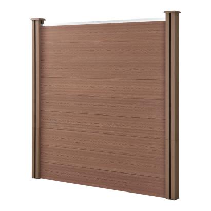 [neu.holz] Gard AAWP-99X3 Model 2, 183 x 187 cm, WPC lemn/plastic, maro HausGarden Leisure