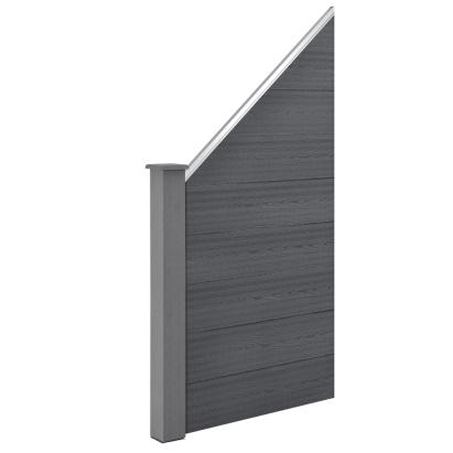 [neu.holz] Gard AAWP-99X3 Model 1, 180 x 96 cm, lemn/plastic, gri HausGarden Leisure