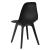 [en.casa] Set Xenia masa cu 4 scaune design, masa 105 x 60 cm, scaun 83 x 54 cm, sticla/metal/plastic, negru HausGarden Leisure