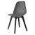 [en.casa]® Set sase bucati scaune design Axa, 83 x 54 x 48 cm, plastic, gri/negru HausGarden Leisure