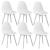 [en.casa]® Set sase bucati scaune design Axa, 83 x 54 x 48 cm, plastic, alb HausGarden Leisure