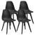[en.casa]® Set patru bucati scaune design Ava, 83 x 54 x 48 cm, plastic, negru HausGarden Leisure