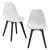 Set doua bucati scaune design Ama alb/negru [en.casa] HausGarden Leisure
