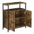 Comoda Aremark cu 2 usi 79 x 60 x 30 cm efect lemn nuanta inchisa [en.casa] HausGarden Leisure