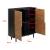 Comoda cu 4 usi Gnosjo 93 x 80 x 30 cm negru/efect lemn nuanta inchisa [en.casa] HausGarden Leisure