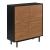 Comoda cu 4 usi Gnosjo 93 x 80 x 30 cm negru/efect lemn nuanta inchisa [en.casa] HausGarden Leisure
