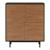 Comoda cu 4 usi Gnosjo 93 x 80 x 30 cm negru/efect lemn nuanta inchisa [en.casa] HausGarden Leisure