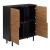 Comoda cu 4 usi Gnosjo 93 x 80 x 30 cm negru/efect lemn nuanta inchisa [en.casa] HausGarden Leisure