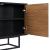 Comoda cu 4 usi Gnosjo 93 x 80 x 30 cm negru/efect lemn nuanta inchisa [en.casa] HausGarden Leisure
