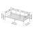 Pat metalic AADB-4401 cu saltea otel alb [en.casa] HausGarden Leisure