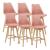 Scaune bar LublinR set 6 buc 105 x 48 x 58 cm roz [en.casa] HausGarden Leisure