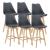 Scaune bar LublinG set 6 buc 105 x 48 x 58 cm gri [en.casa] HausGarden Leisure