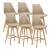 Scaune bar LublinB set 6 buc 105 x 48 x 58 cm bej [en.casa] HausGarden Leisure
