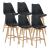 Scaune bar LublinS set 6 buc 105 x 48 x 58 cm negru [en.casa] HausGarden Leisure