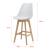 Scaune bar Lublin W set 4 buc plastic/imitatie piele/lemn alb [en.casa] HausGarden Leisure