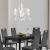 Lustra design Luzern cu 3 brate E14 imitatie cristal 140 cm alb [lux.pro] HausGarden Leisure