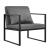 Set mobilier gradina LerumS masa 2 scaune canapea negru/gri inchis [casa.pro] HausGarden Leisure