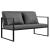 Set mobilier gradina LerumS masa 2 scaune canapea negru/gri inchis [casa.pro] HausGarden Leisure