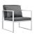 Set 2 scaune exterior Lerum metal/poliester alb/gri deschis [casa.pro] HausGarden Leisure