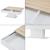 Masuta cafea Lunen cu blat mobil efect lemn/alb [en.casa] HausGarden Leisure