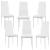 Scaune bucatarie Dina set 6 buc imitatie piele alb [en.casa] HausGarden Leisure