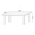 Masa bucatarie Nora 140x90x77cm MDF alb [en.casa] HausGarden Leisure