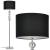 Lampa podea Spheridern 1 x E 27 crom/negru [lux.pro] HausGarden Leisure