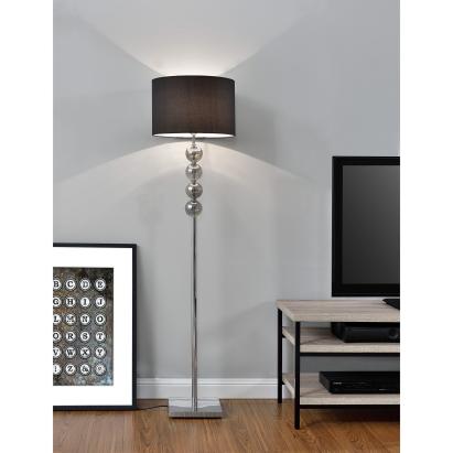 Lampa podea Spheridern 1 x E 27 crom/negru [lux.pro] HausGarden Leisure