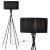 Lampa de podea Black Mikado 155 cm iluminat sufragerie  negru [lux.pro] HausGarden Leisure