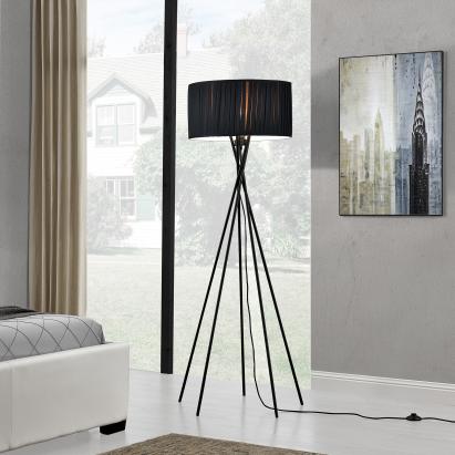 Lampa de podea Black Mikado 155 cm iluminat sufragerie  negru [lux.pro] HausGarden Leisure