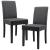 Scaune bucatarie Victoria set 6 buc piele sintetica gri inchis [en.casa] HausGarden Leisure