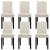 Scaune bucatarie Victoria set 6 buc piele sintetica crem fildes [en.casa] HausGarden Leisure