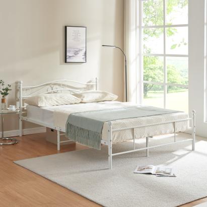 Pat metalic Agnes 208x146x84cm alb [en.casa] HausGarden Leisure