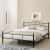 Pat metalic Agnes 208x166x84cm negru [en.casa] HausGarden Leisure