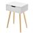 Noptiera Ostersund W cu sertar alb [en.casa] HausGarden Leisure