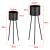 Suport flori Dalhem set 2 bucati metal negru masuri diferite [en.casa] HausGarden Leisure