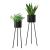 Suport flori Dalhem set 2 bucati metal negru masuri diferite [en.casa] HausGarden Leisure