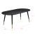 Masuta cafea Fontana S efect stejar negru mat lacuit/auriu [en.casa] HausGarden Leisure