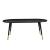 Masuta cafea Fontana S efect stejar negru mat lacuit/auriu [en.casa] HausGarden Leisure
