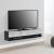 Comoda TV de perete Halmstad SBO cu 2 usi si 2 rafturi negru/efect beton [en.casa] HausGarden Leisure