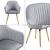 Fotoliu Dover HG poliester design catifea gri deschis [en.casa] HausGarden Leisure