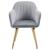 Fotoliu Dover HG poliester design catifea gri deschis [en.casa] HausGarden Leisure